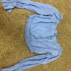 Baby blue crop top